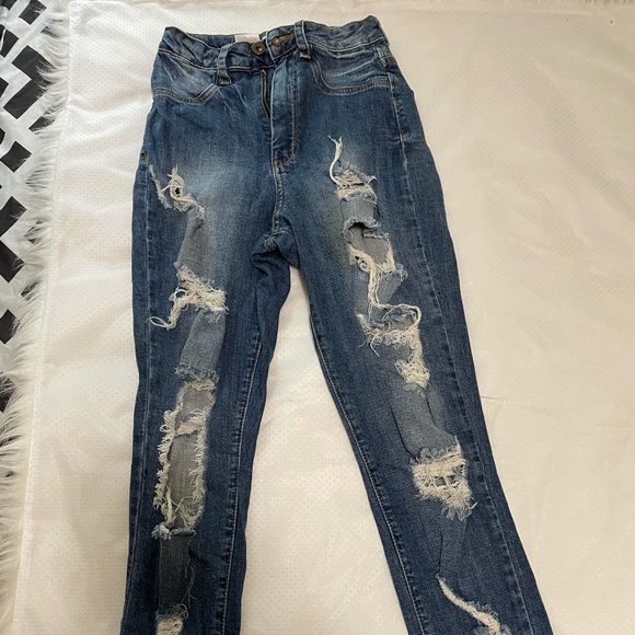 High waist Denim Jeans - Picture 3 of 9